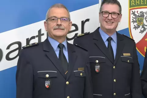 Georg Litz (links) übernimmt die Amtsgeschäfte von Polizeipräsident Thomas Ebling (rechts), der aus gesundheitlichen Gründen in 