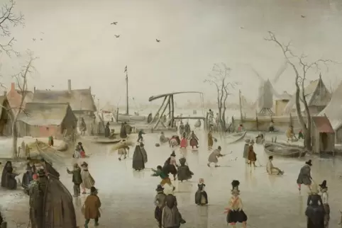 Seit Jahrhunderten schon zieht es die Niederländer aufs Eis. Ein bekanntes Gemälde stammt von Hendrick Avercamp aus dem Jahr 161