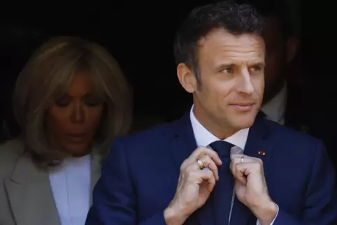 Kein strahlender Wahlsieger: Emmanuel Macron.