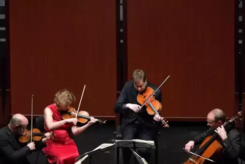 Heimspiel im Januar dieses Jahres: das Mandelring Quartett im Saalbau in Neustadt.