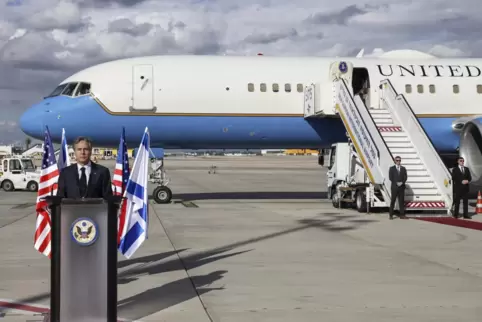 US-Außenminister Antony Blinken traf am Montag in Israel ein. 