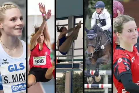 Wer wird Sportlerin des Jahres 2022 in Zweibrücken? Fünf Athletinnen stehen zur Wahl: Sina Mayer, Anne Oberle, Johanna Becker, A