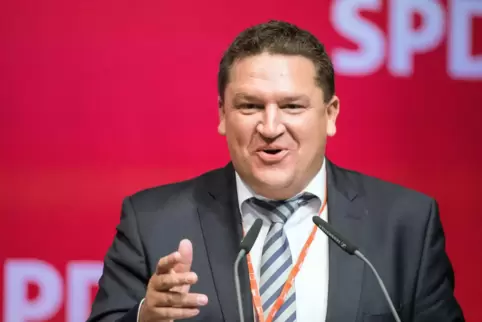 Marcus Held beim SPD-Parteitag 2017 in Lahnstein.