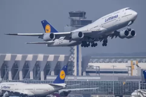 Lufthansa-Maschinen am Flughafen Frankfurt.