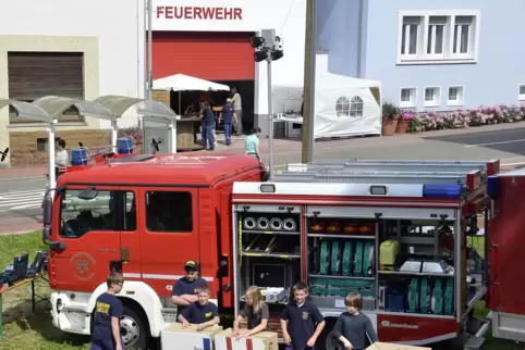 Die Feuerwehr in Wattweiler. 