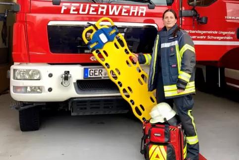 Zur medizinischen Beratung im Einsatz: Susanne Schellenbach-Andres, die Feuerwehrärztin der Verbandsgemeinde Lingenfeld. 