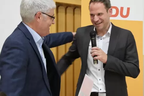 2021 hat Denis Clauer (rechts) den CDU-Vorsitz von Bernhard Matheis übernommen.