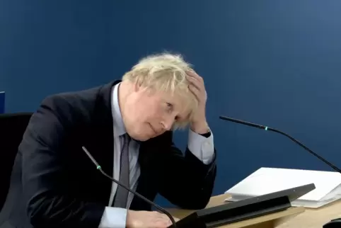 Boris Johnson gab sich bei seiner Befragung zerknirscht.