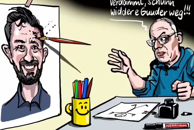 Auch Karikaturist Uwe Herrmann wird sich an neue Gesichter gewöhnen müssen.