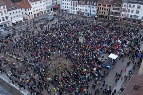 Rund 3000 Menschen haben in Landau für Demokratie demonstriert. 