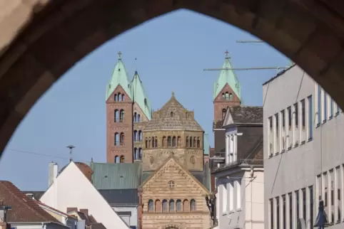 Blick vom Altpörtel aus: Dom zu Speyer. 