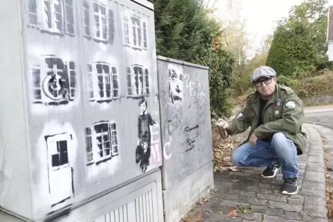 Der Zweibrücker Banksy Peter Schaumburger zeigt, wie Graffiti-Kunst geht. Die Schmierfinken, die mit Kunst nichts am Hut haben u