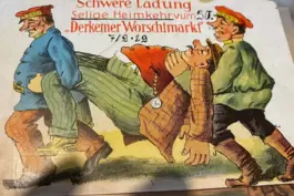 Berauschende Mittel gab es auf dem Wurstmarkt schon immer. Das beweist diese historische Postkarte aus dem Fundus von Reinhold H