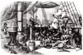  War die Besatzung eines Schiffes nicht genug, gingen Presskommandos in die Kneipen der Hafenstädte, um Männer stockbetrunken zu
