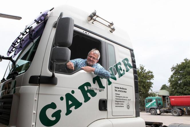 Paul Gärtner sitzt nicht nur im Lastwagen gern am Steuer.