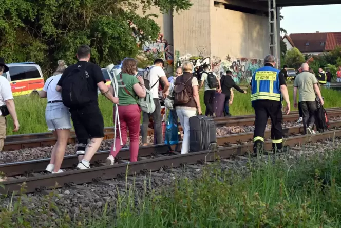 Am Samstag musste ein Zug nach einem Unfall bei Bobenheim-Roxheim evakuiert werden.