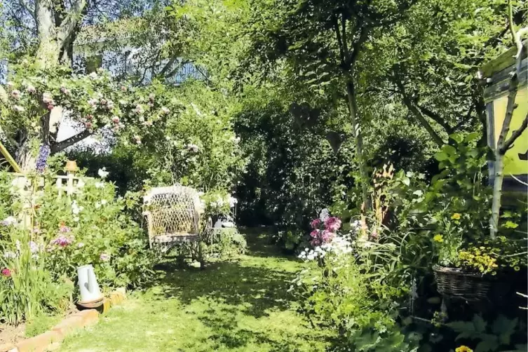 Wer den Garten von Gisela und Jürgen Adam in der Hauptstraße 82 in Merzalben besucht, findet eine natürliche Gartenidylle vor.