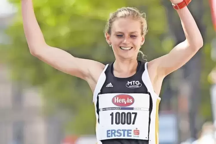 Fabienne Amrhein hat den Halbmarathon in Wien gewonnen, war aber dennoch enttäuscht.