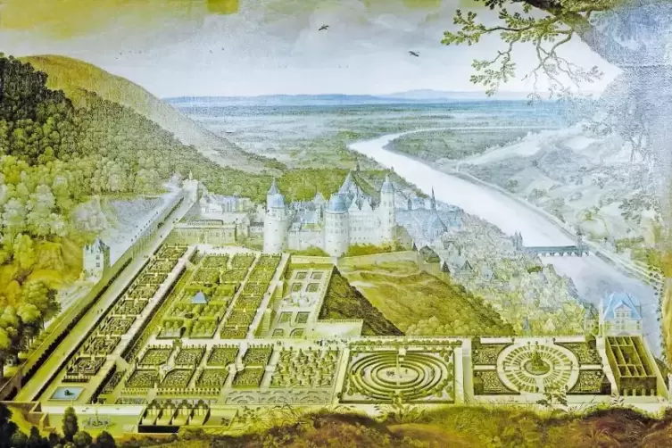 Elisabeth Stuart brachte 1613 Landschaftsarchitekt Salomon de Caus mit nach Heidelberg, der am Schloss den „Hortus Palatinus“ an