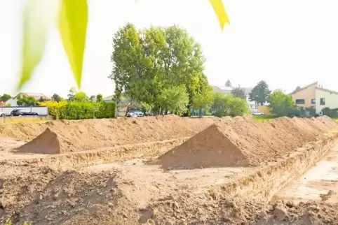 Das Baugebiet im Herzen Bockenheims: Weil die Bodendenkmalpfleger alte Gräber unter dem Grundstück vermutet haben, schauten sie 