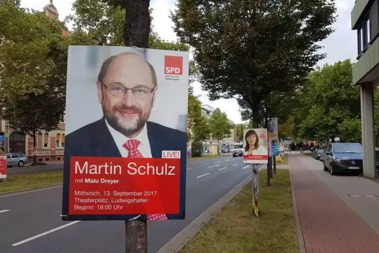 Ab 18 Uhr in Ludwigshafen: Martin Schulz. Foto Hartschuh: 