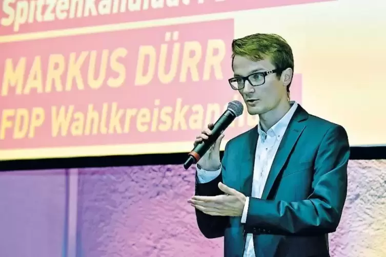 Liberaler in Freinsheim: Wahlkreiskandidat Markus Dürr.