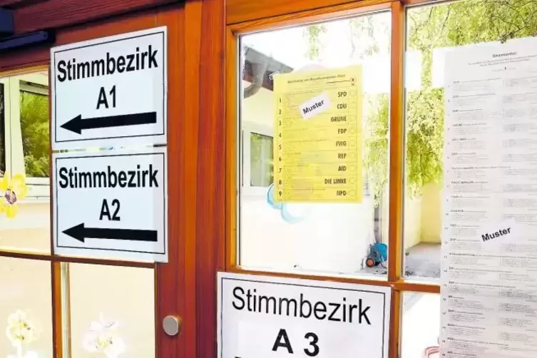 Die Kita in Alsenborn, hier zur Kommunalwahl 2014, beherbergt eins der barrierefreien Wahllokale.