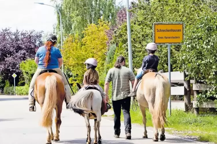 Schneckenhausen ist heute ein Dorf der Pferde: Auf 596 Einwohner kommen mehr als 50 Rösser. Mit dem Ortsnamen haben sie aber ebe