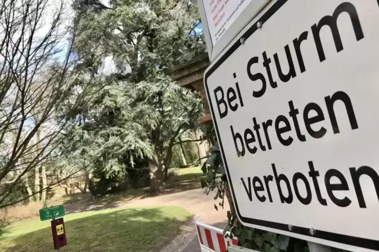 Einen deutlichen Hinweis gibt es am Schlossgarten in Kirchheimbolanden. 