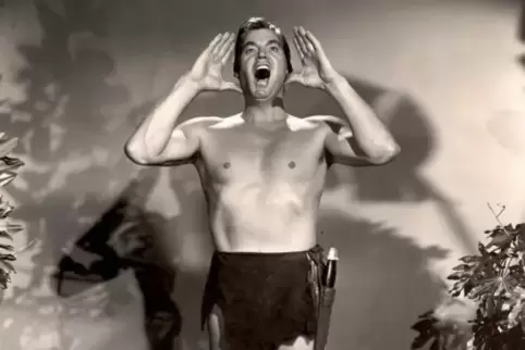 Dschungelmann pfälzischen Geblüts: Johnny Weissmuller in seiner Paraderolle. In den ersten Tarzan-Filmen war noch der Nabel des 