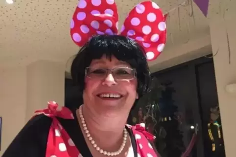 Gabriele Brengel beim Pfarrfasching. 