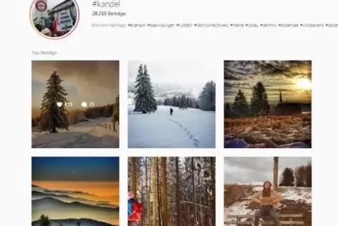 Unter dem Hashtag #Kandel finden sich auf Instagram sowohl Motive von der Stadt Kandel als auch von der Erhhöhung im Schwarzwald