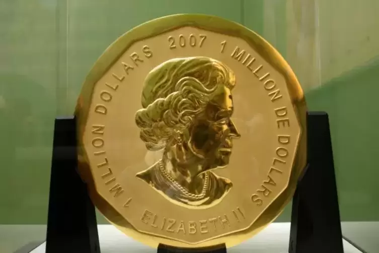 Die kanadische Münze mit dem Bild von Königin Elizabeth II. war die Leihgabe eines Privatmanns. 