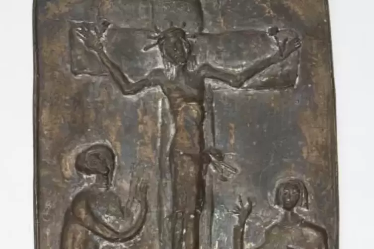 &bdquo;Jesus am Kreuz&ldquo;: ein Bronzeguss von Werner Schreiner.