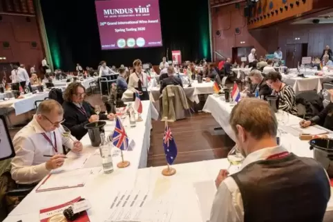 Mundus Vini 2020: Vom 18. bis 23. Februar war im Saalbau verkostet worden. 