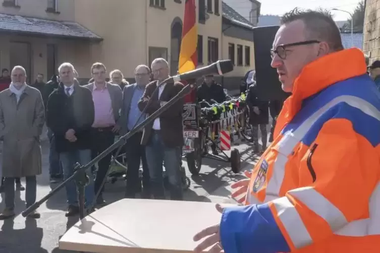 Staatssekret&auml;r Andy Bechtsprach Gru&szlig;worte f&uuml;r das Land Rheinland-Pfalz. 