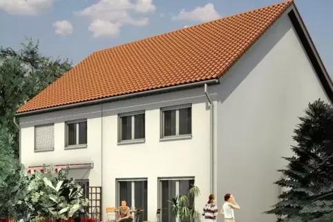 So sollen die Doppelhaushälften mal aussehen.