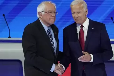 Nun ist es das Rennen um die Nominierung der US-Demokraten ein Zweikampf zwischen diesen beiden: Bernie Sanders und Joe Biden, h