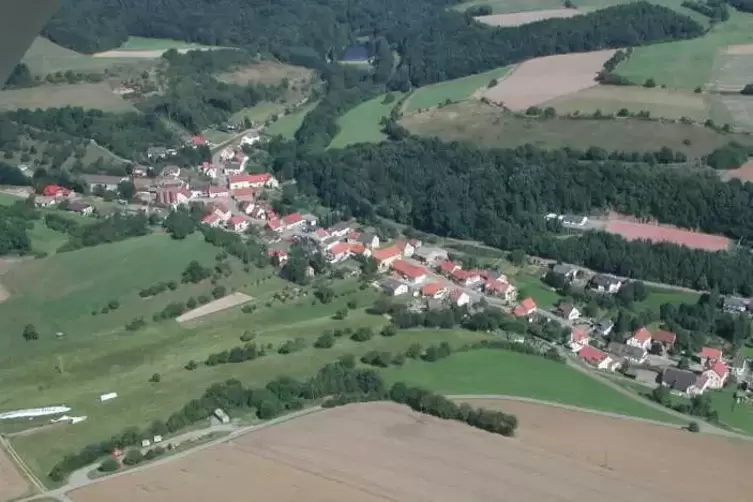 Langenbach aus der Luft gesehen. 