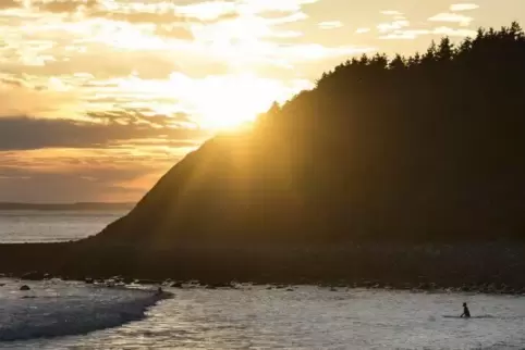 Die Küste von Nova Scotia bei Lawrencetown, Kanada, heute. 