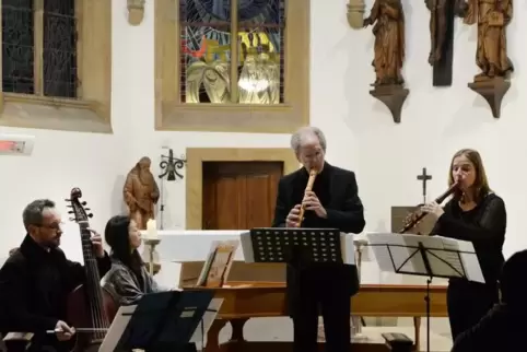 Das Alte-Musik-Ensemble „Les goûts-réunis“ aus Köln und Ettlingen präsentierte erlesene Barockmusik aus England und Deutschland.