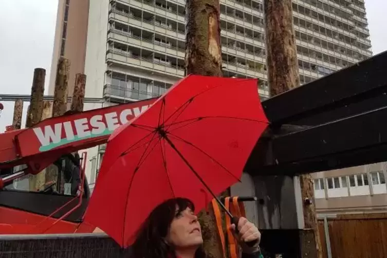 Kritischer Blick nach oben: OB Jutta Steinruck (57, SPD).
