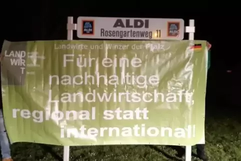 Protestplakat in Kirchheim. 