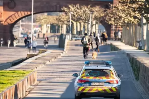 Die Polizei kontrolliert verstärkt – hier in Mainz.