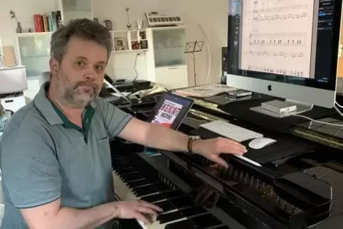 Randolf Stöck per Video-Chat im Interview mit der RHEINPFALZ. 