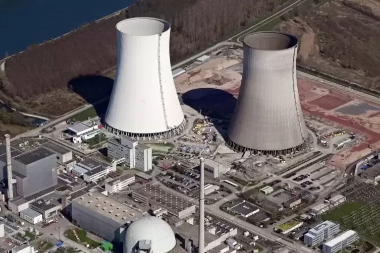 Luftbild des Kernkraftwerkes Philippsburg. Es soll bald Geschichte sein.