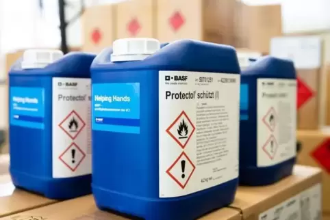 Das von der BASF hergestellte Desinfektionsmittel.