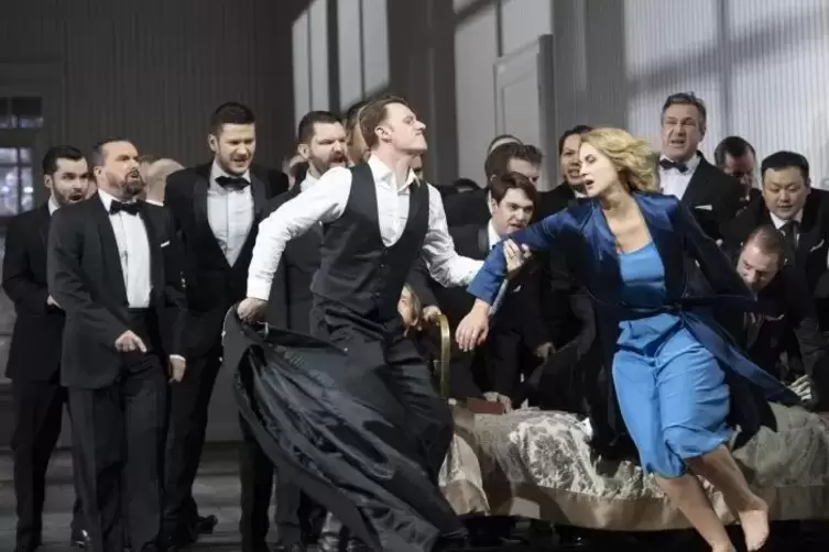 Szene aus der Wiener Produktion der Weber-Oper. 