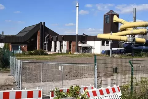Die Baustelle für die geplante Therme. 