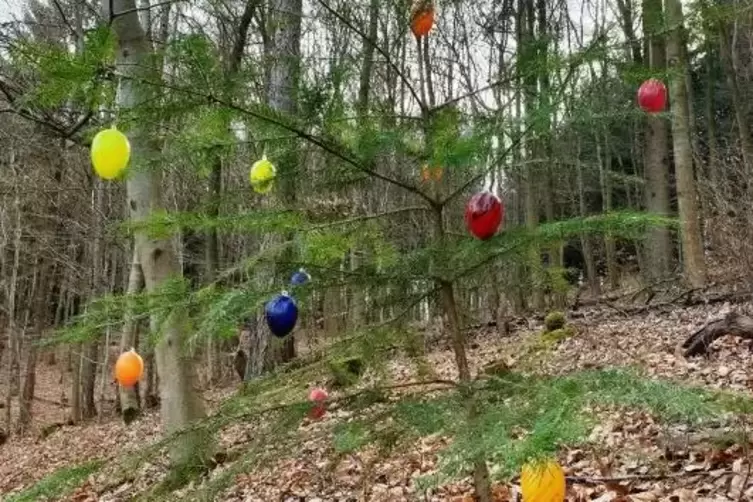 Einen Osterbaum hatAndi Fischer im Wald bei Falkenstein entdeckt.